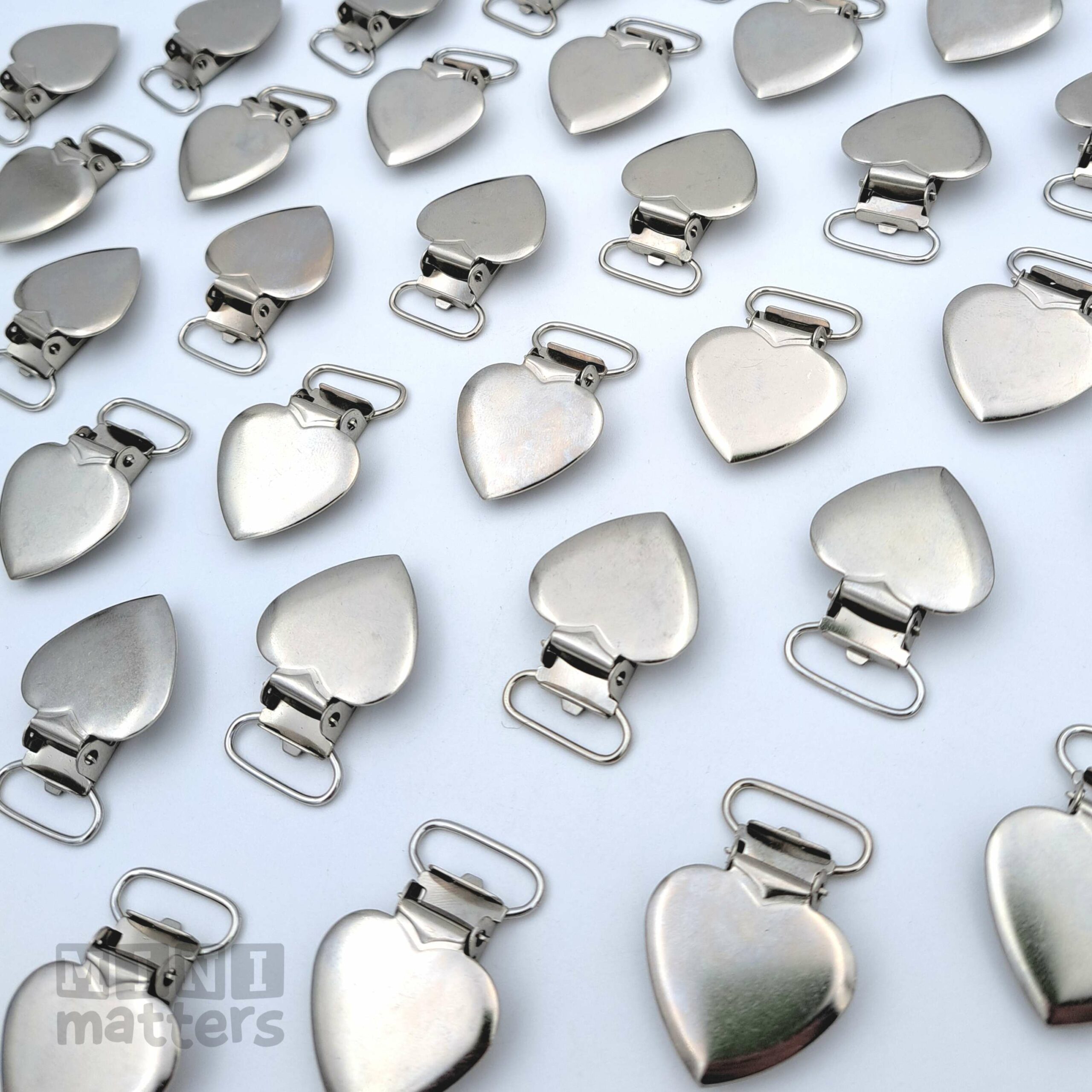 Suspender Clips, 10 Pcs Metal Heart Shape Insert Pacifier Holder Suspe –  BABACLICK